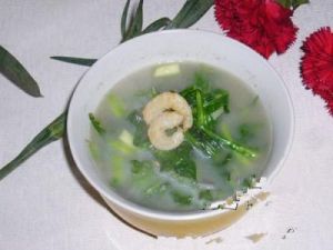 蔥香海米茼蒿湯