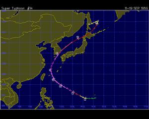 5919號颱風運動軌跡