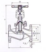 不鏽鋼法蘭截止閥結構圖