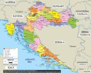 克羅地亞行政區劃