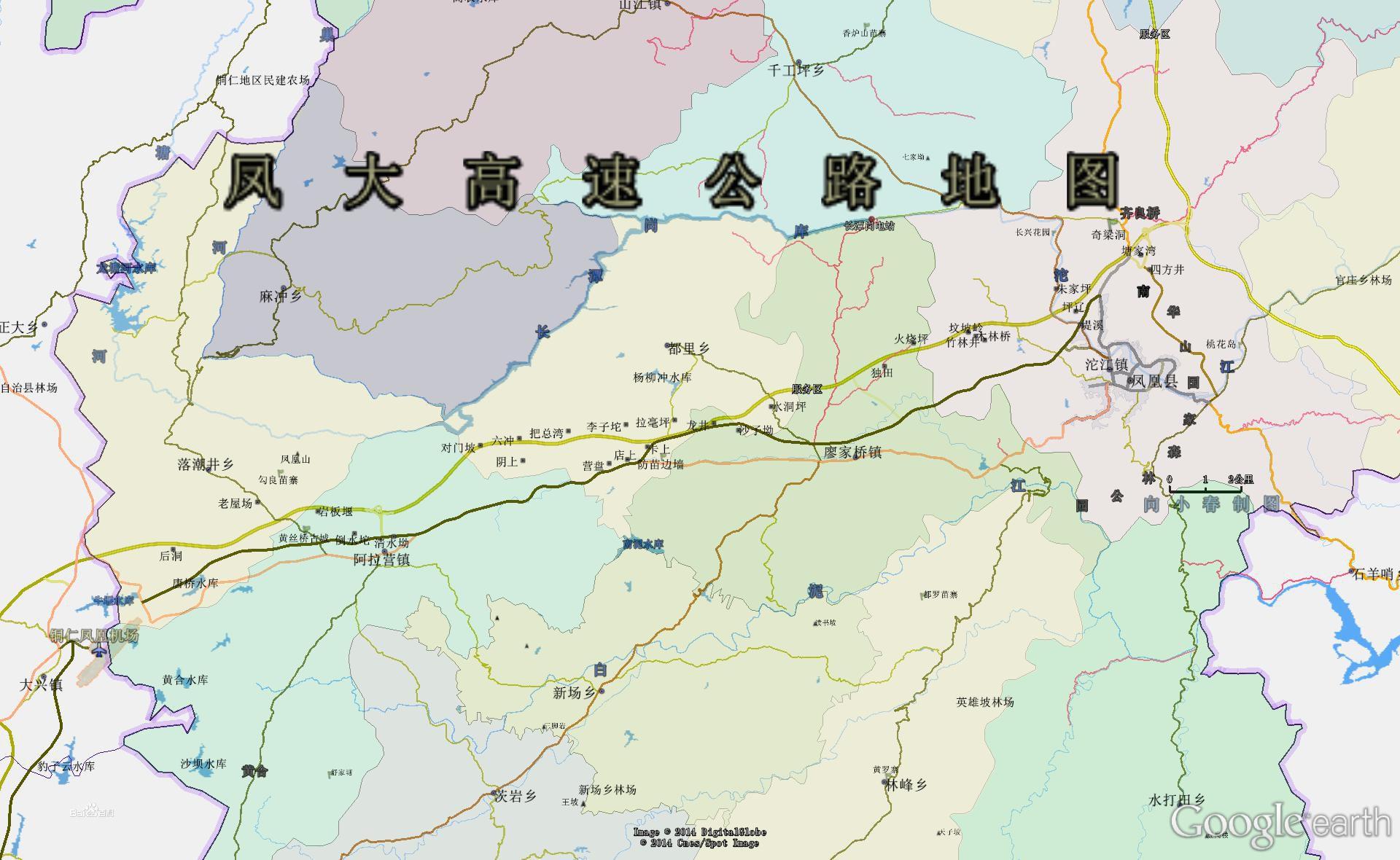 鳳大高速公路地圖