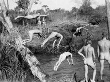 裸泳的古典相片，攝於澳大利亞達爾文