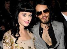 Katy Perry（左）和Russell Brand（右）