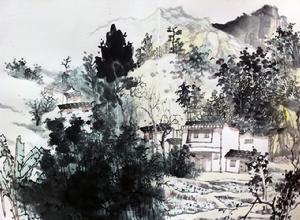 汨水溪寫生-2,60×90CM