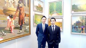 （右）CEO孫基偉（左）副總經理漫畫家白松