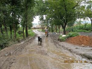 待改造的村內道路