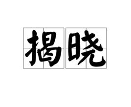 揭曉[詞語]