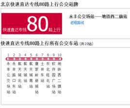 北京公交快速直達專線80路