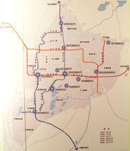 唐山市軌道交通規劃圖，攝於唐山市規劃展覽館