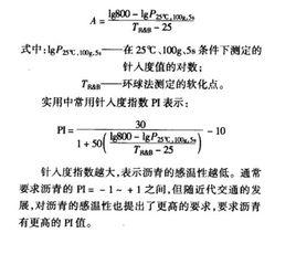 瀝青針入度指數