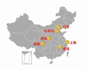 內地擁有的6家大型印鈔企業分布圖