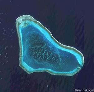 黃岩島衛星圖（拍攝於2014年12月27日）