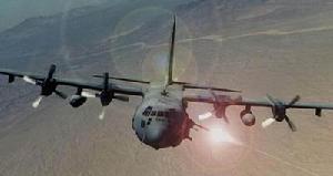 AC-130重型攻擊機裝載“死亡天使”榴彈炮可進行致命打擊.