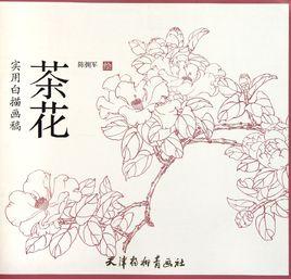 實用白描畫稿：茶花