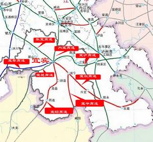 宜賓 高速公路 示意圖
