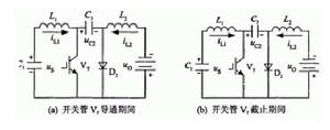 Cuk變換器連續工作模式等效電路圖