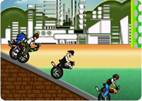 超級瑪麗獨輪摩托遊戲畫面