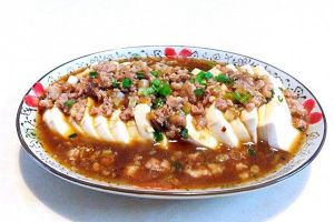 豆腐蒸肉末