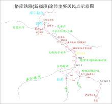 庫格鐵路新疆段線路圖