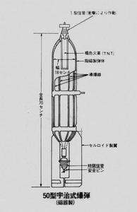 50型宇治式細菌炸彈結構示意圖