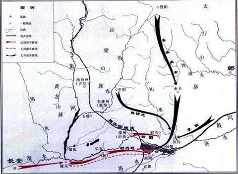 周齊邙山之戰形勢圖