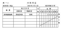 專用記賬憑證