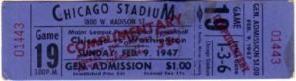 1947年的一張BAA球票