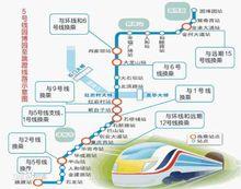 重慶軌道交通5號線線路示意圖