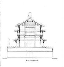 西安鐘樓剖面圖