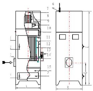 PL單機除塵器構造圖