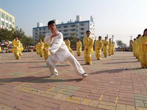 白義海大師在東莞教習太極拳