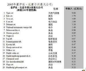 豪伊杜－比豪爾州20家最大公司(根據2005年銷售額)