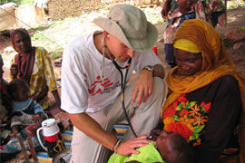 無國界醫生組織的志願者在非洲工作
