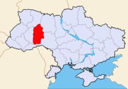 赫梅利尼茨基州在烏克蘭的位置