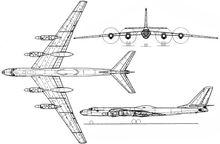 圖-119核轟炸機三視圖