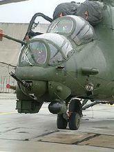 Mi-24W的機鼻機槍配置