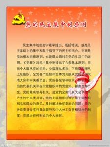 黨的民主集中制的基本原則