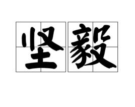 堅毅[詞語，形容性格堅定剛毅]