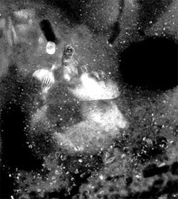 這是超新星橄欖石顆粒的暗場透射電子顯微鏡照片。這是首次發現來自於一顆超新星的矽酸鹽礦物質。