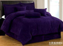 紫色雙人床