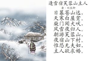 逢雪送芙蓉山主人