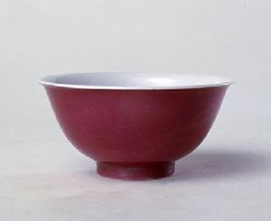 清胭脂紫釉碗