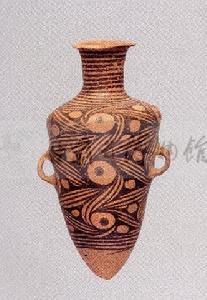 旋紋尖底彩陶瓶