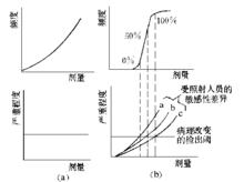 隨機性效應和確定性效應的劑量-效應曲線