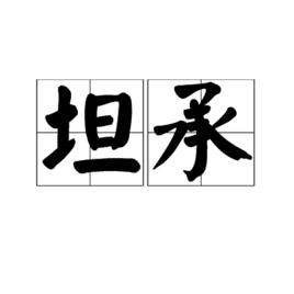 坦承[詞語]