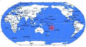 地震地點示意圖