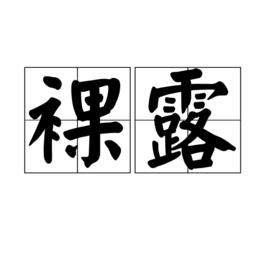 裸露[詞語：裸露]