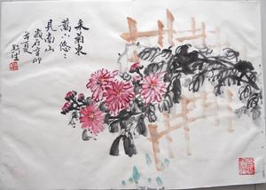 畫作:菊花作者:潘新生尺寸:64*45