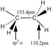 乙烷分子中鍵長