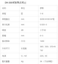 DH-300試驗篩(主機)參數